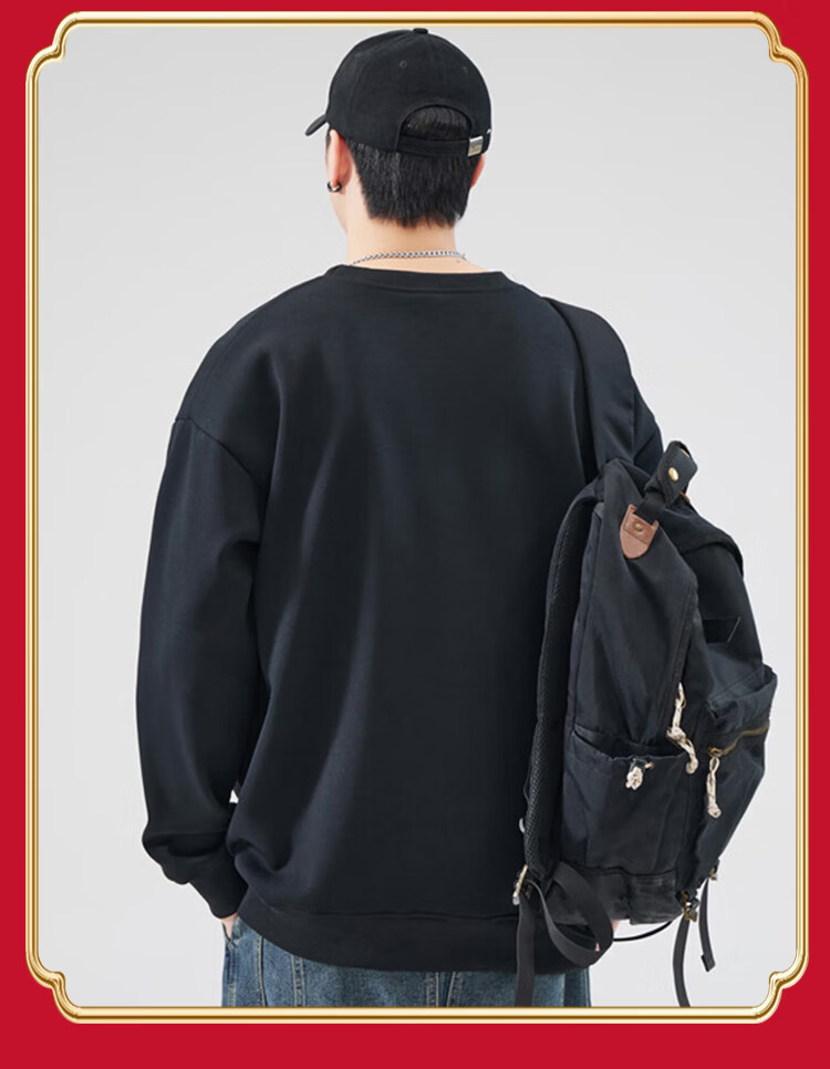 Jeanswest Men's 2026 Year of the Horse Red New Year Sweatshirt Trendy Crewneck Red 2XL 10