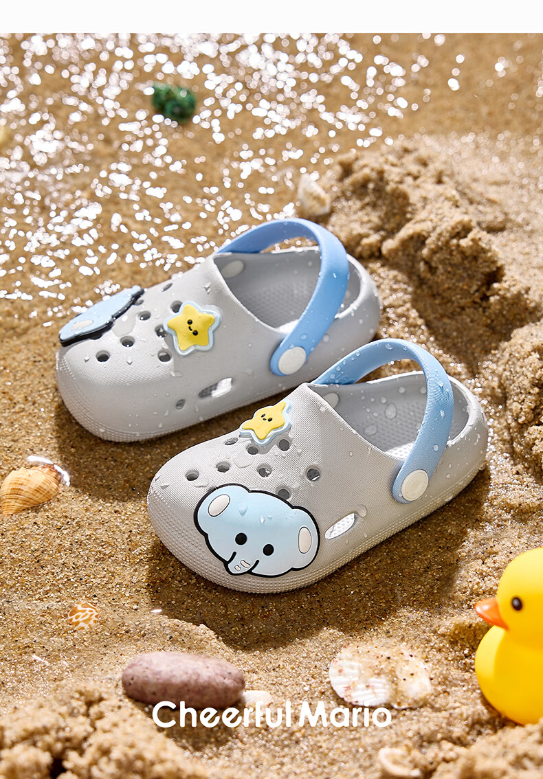 Cheerful Mario Kids Cartoon Cute Slippers Boys Summer Clogs for 2-3 Year Old Toddlers Beach Outdoor Sandals 17