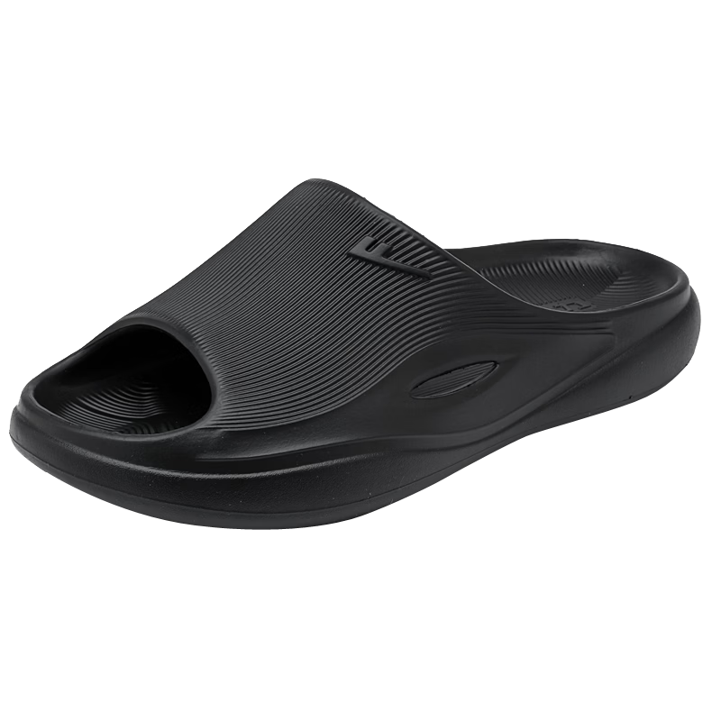 Warrior Men's Slippers Indoor and Outdoor Deodorant Shower Non-Slip Cool Slippers HL0737 Black Size 44-45