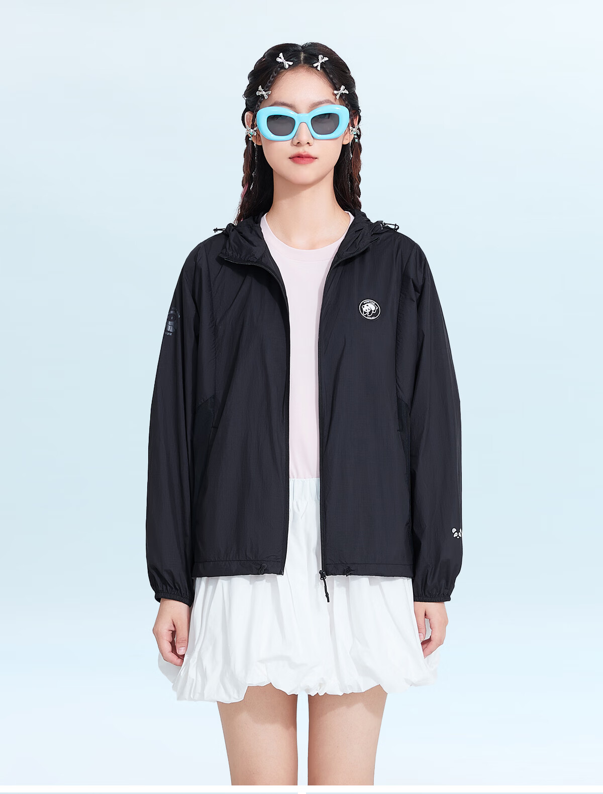 Panda Camel Original Yarn Heat-Blocking Sun Protection Cooling Breathable Summer Women's Sun Protection Jacket 8120 White, XXL 33