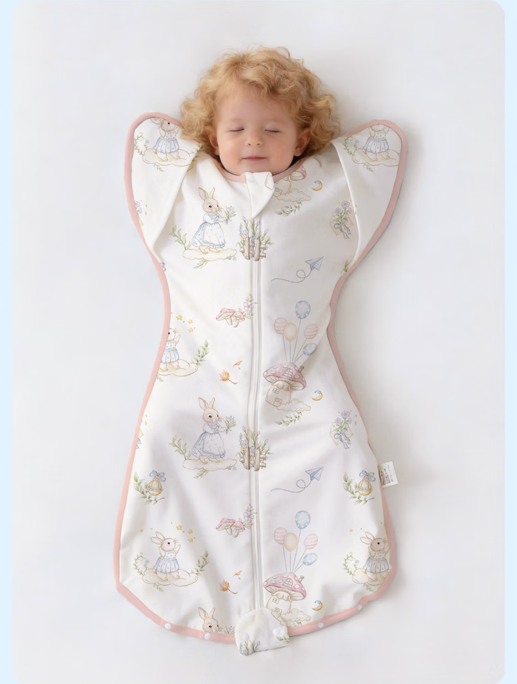 Magmorn Newborn Baby Anti-startle Sleeping Bag Toddler Swaddle Bamboo Cotton Kick-proof Blanket M 19