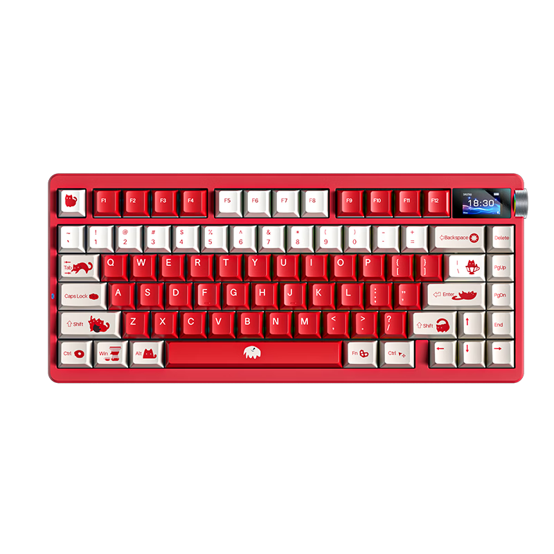 AULA Nova75 Gasket Mechanical Keyboard Customizable Tri-Mode Wireless Wired Bluetooth 80-Key Hot-Swappable Gaming Office Red Scorpion Meteor Ice Cream Switch