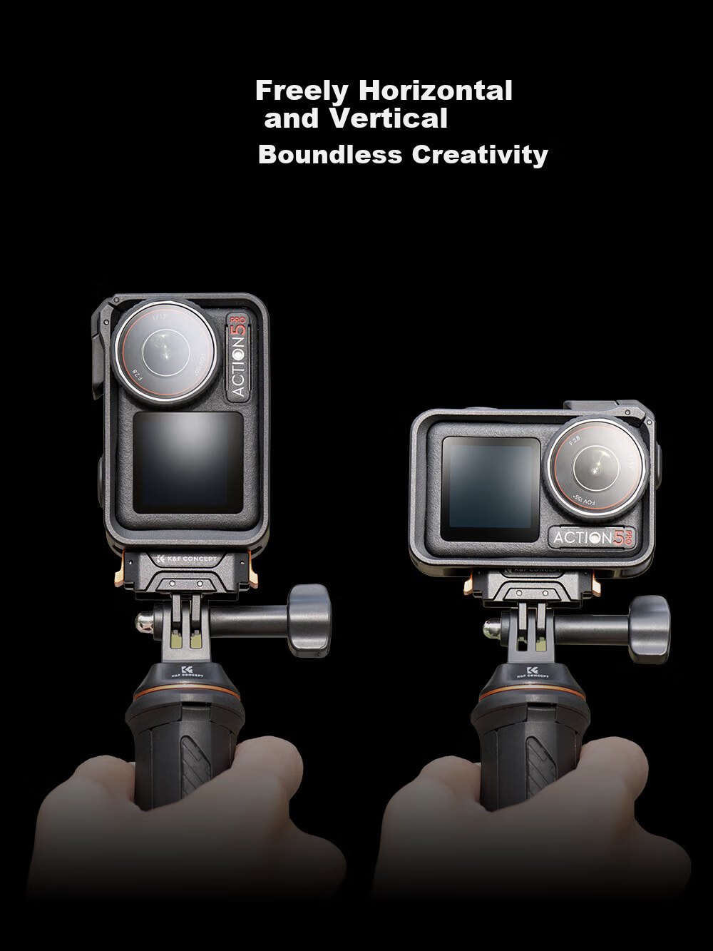 K&F CONCEPT Magnetic Adapter Mount for DJI Action 5 Pro/4/3 Quick Release Tripod Base Accessory for Action4 Camera 5