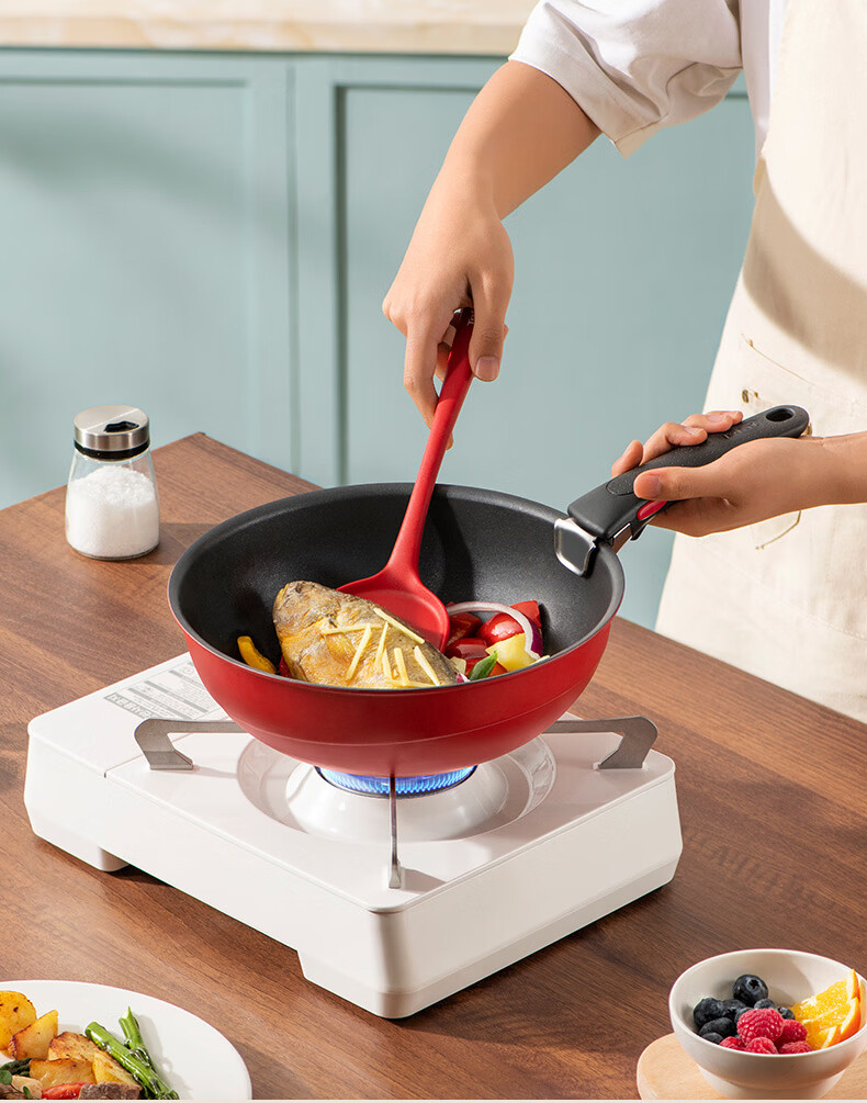 Tefal Detachable Wok 26cm, Frying Pan Convertible to Baking Dish, Cookware Compatible with Induction Cooker, Titanium Non-Stick Pot, Can Be Washed in Dishwasher 10