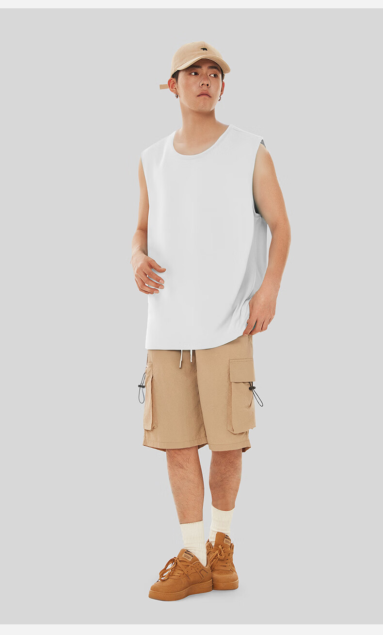 Warrior Men's Pure Cotton Vest Summer New Comfortable Breathable Loose Large Size Fitness Training Basketball Running Tank Top YD 9