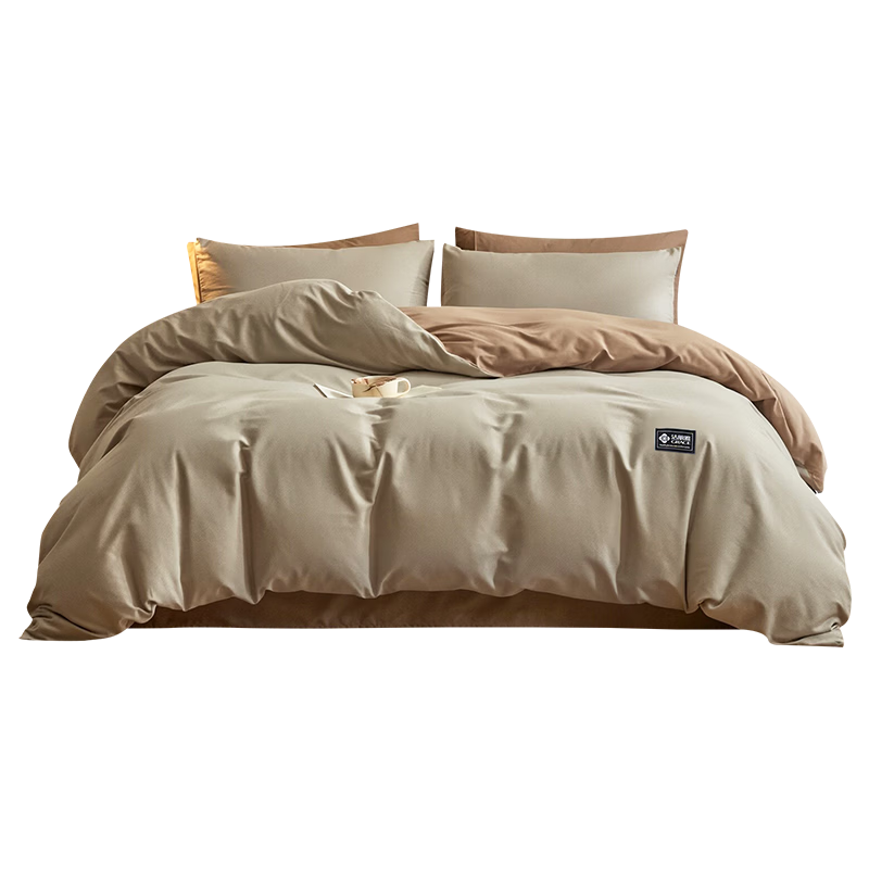 Grace 7A Antibacterial 100% Cotton Four-Piece Bedding Set Xinjiang Cotton Duvet Cover 220x240cm for 1.8/2m Bed