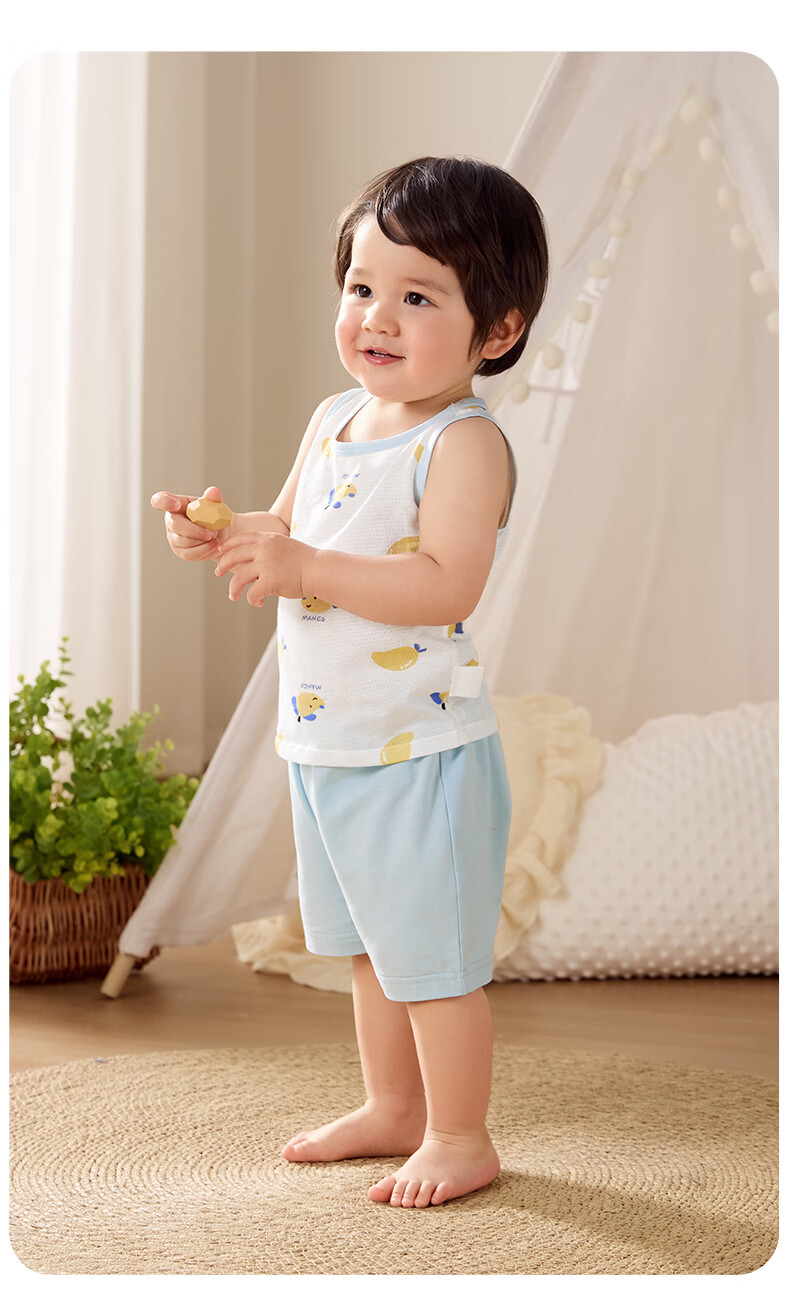 October Crystal Children's Cotton Vest Summer Baby Toddler Boys Girls Clothing 25