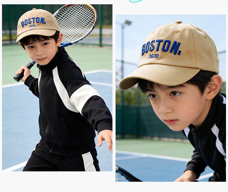 Ousen Kids Baseball Cap Boys Duckbill Hat Korean Style Sunshade Sunscreen Outdoor Skateboarding Sports Casual 4
