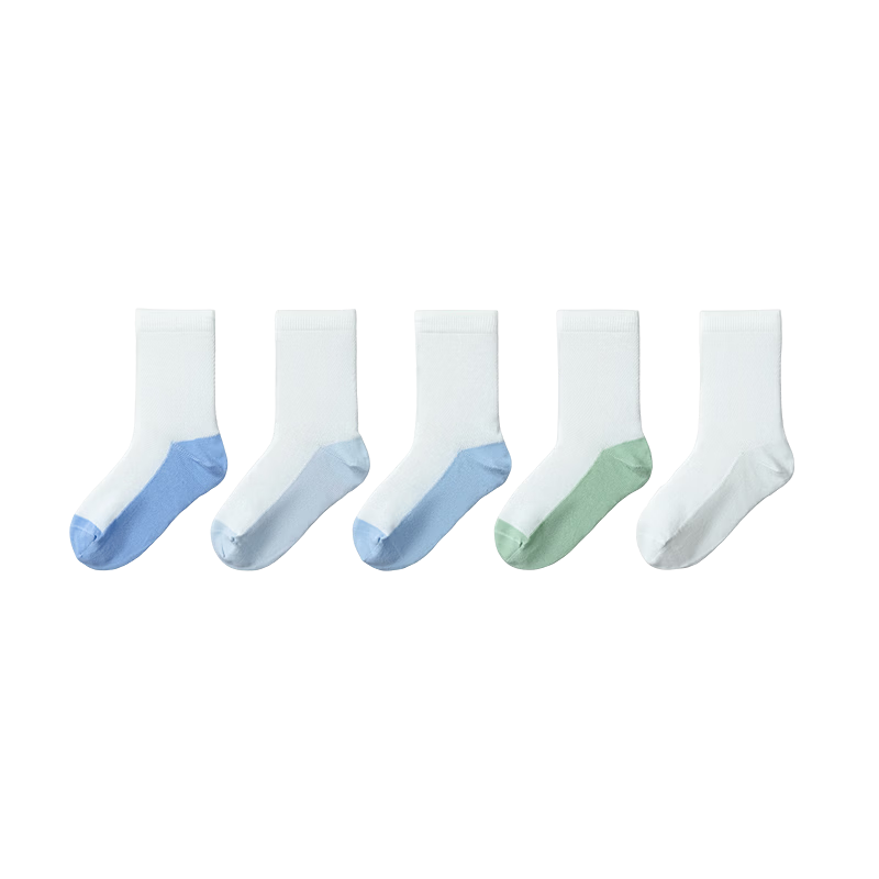 Balabala Kids Socks Summer Mesh Breathable Boys Girls Short Socks Soft Cotton Elastic Comfortable 5 Pairs Pack