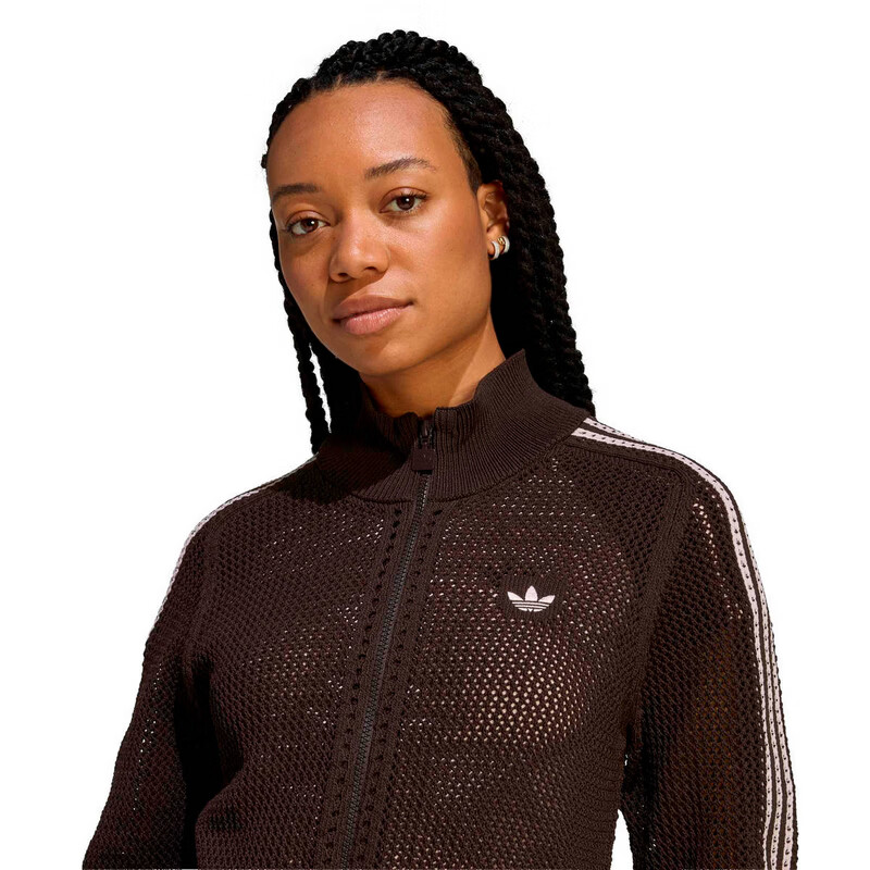 Adidas Originals Women's CROCHET TT Knit Jacket KE0202 Brown S 5