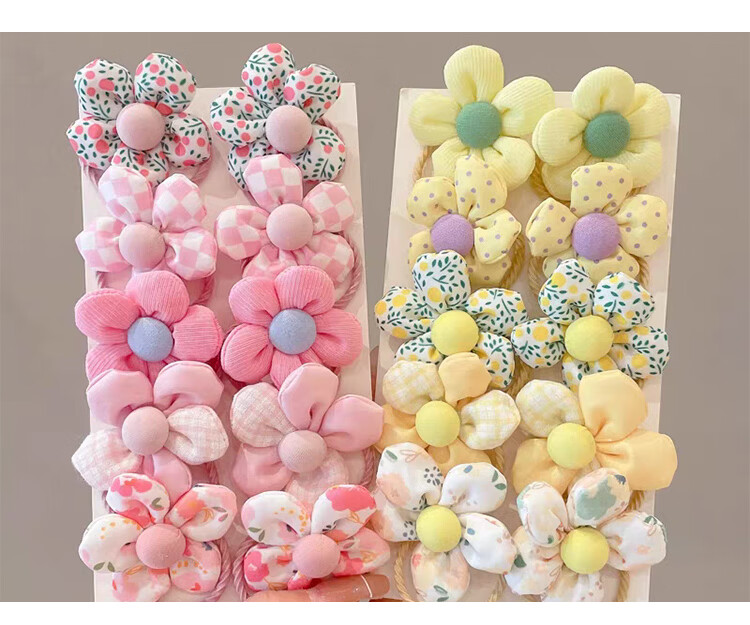 CHIMERA 20-Piece Fresh Cute Floral Children's Hair Ties Braided Ponytail Elastics Hair Accessories Girls Birthday Gift 9