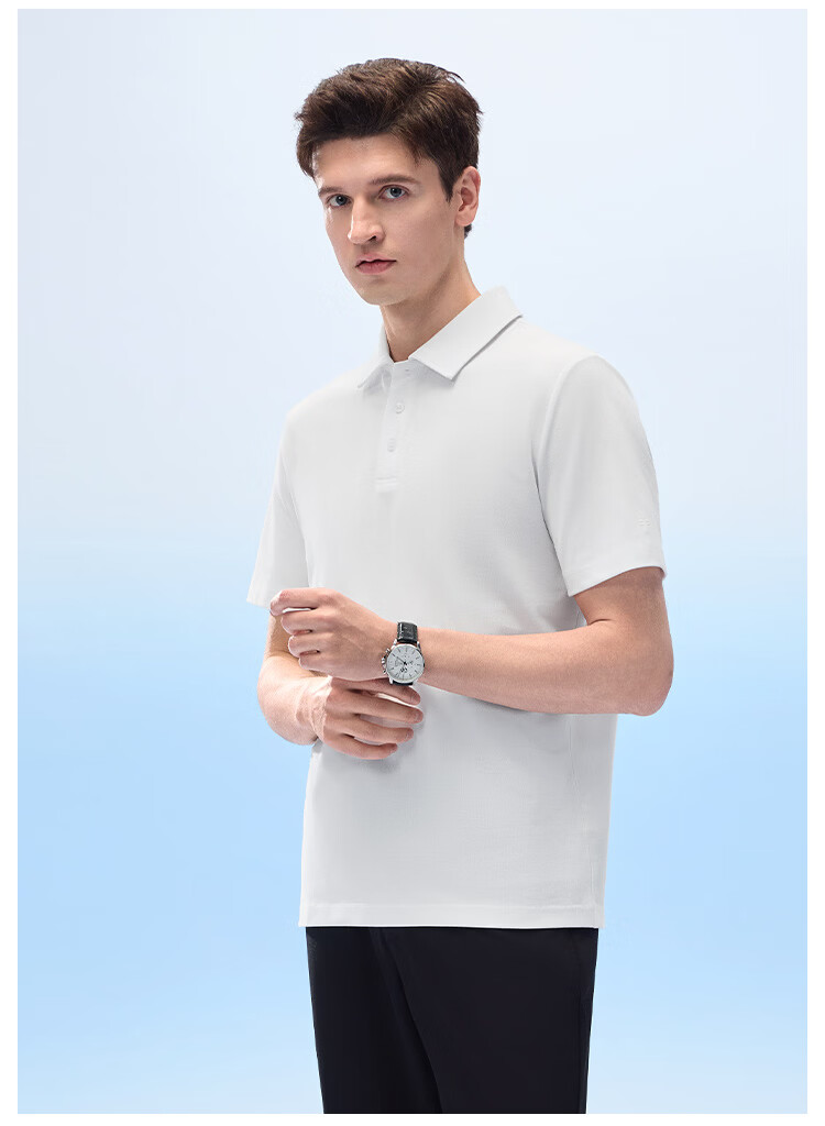 Thumb White Small T Comfortable Short Sleeve Polo Shirt Men 26 Spring Summer Breathable Business Casual White Small T Bright White M 17