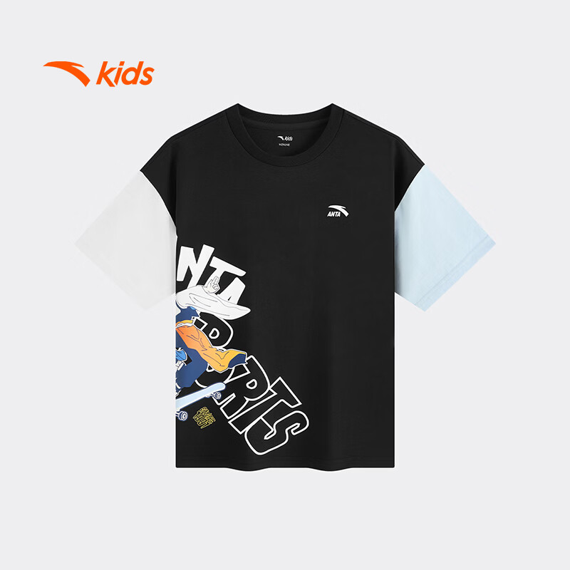 Anta Kids Knitted Short Sleeve 2026 Summer Youth Comfortable Breathable Trendy T-Shirt 352628154R