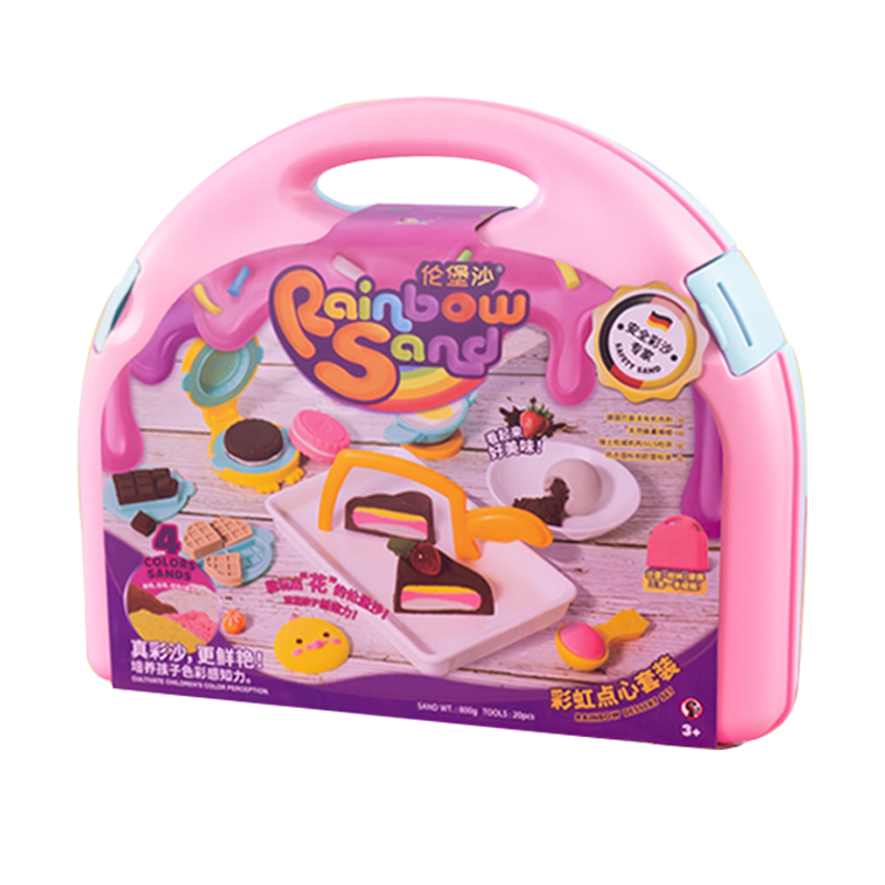 IDoon Lengbao Sand, Handmade DIY Indoor Colored Sand, Children's Toy, 800g Rainbow Candy Set, Birthday Gift