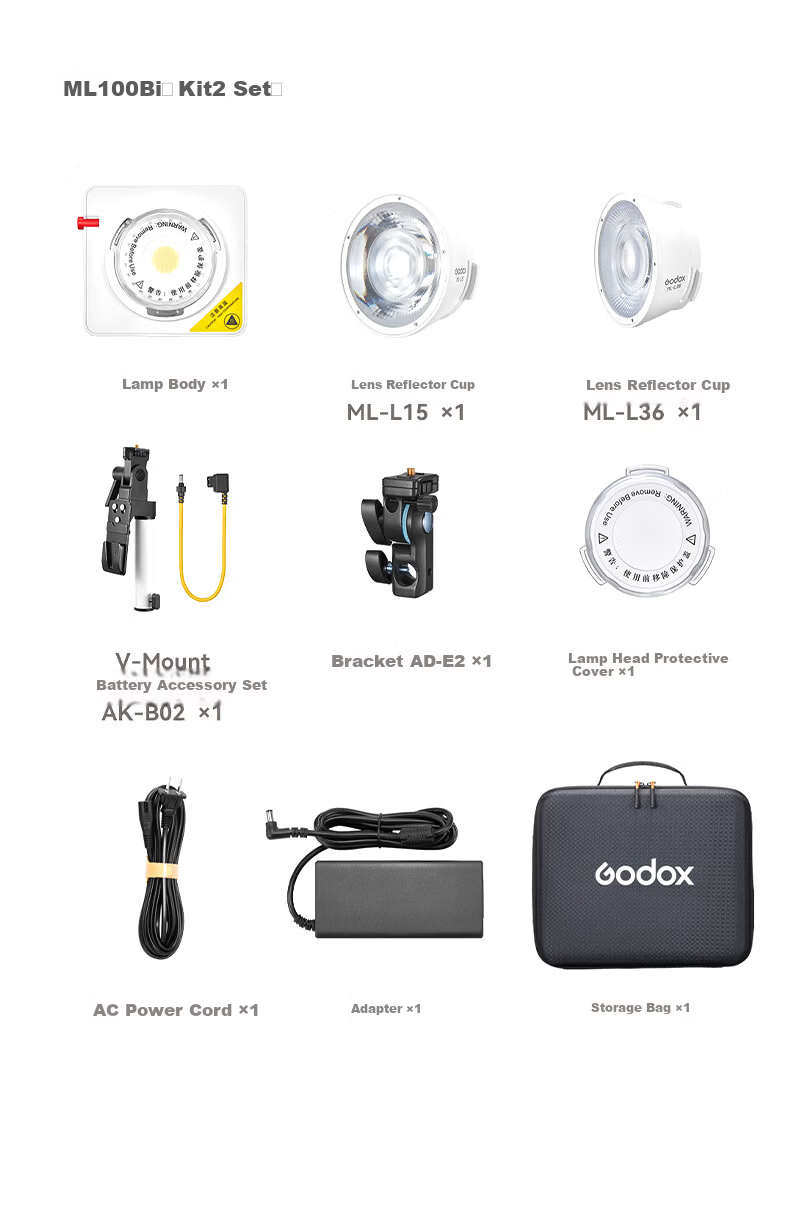 Godox ML80BI Continuous Fill Light Handheld Photography Light Portable COB Outdoor Shooting Video Light 30