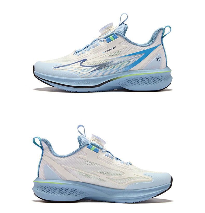 ERKE Kids Professional Sports Shoes Children's Cushioning Durable Running Shoes Phantom Blue/Microcrystalline White Size 39 19