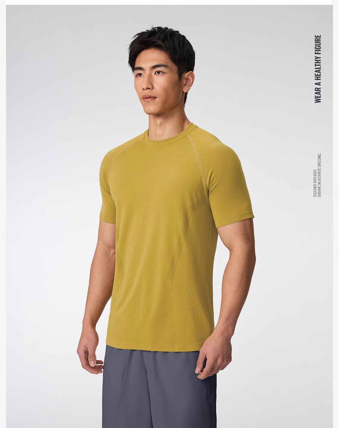 Keep New Quick-Dry Men's Sports Short Sleeve T-Shirt Summer Fitness Moisture-Wicking Breathable Running Shirt 0721 3