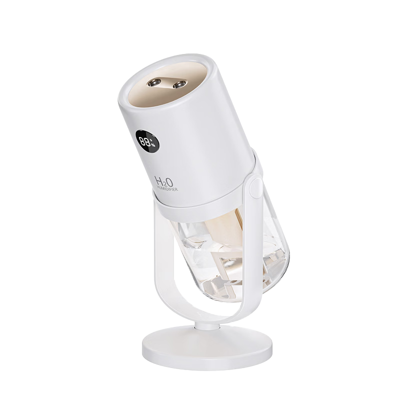 HANASS Desktop Humidifier Small Silent Top-Fill USB Rechargeable Portable Car Office Student Dormitory Rotating Humidifier WT35