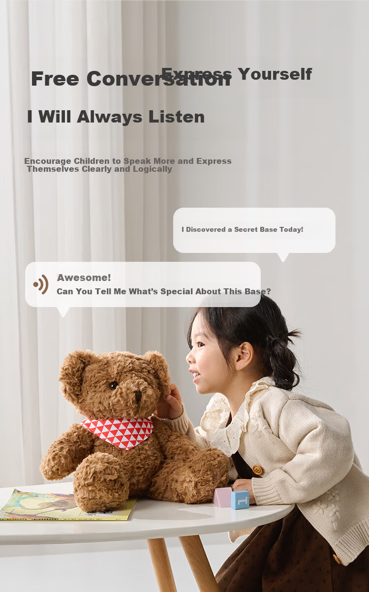 JD Jingzao AI Plush Toy Children's Toy JoyInside Smart AI Chat Robot New Year Gift Round Moon Bear 9
