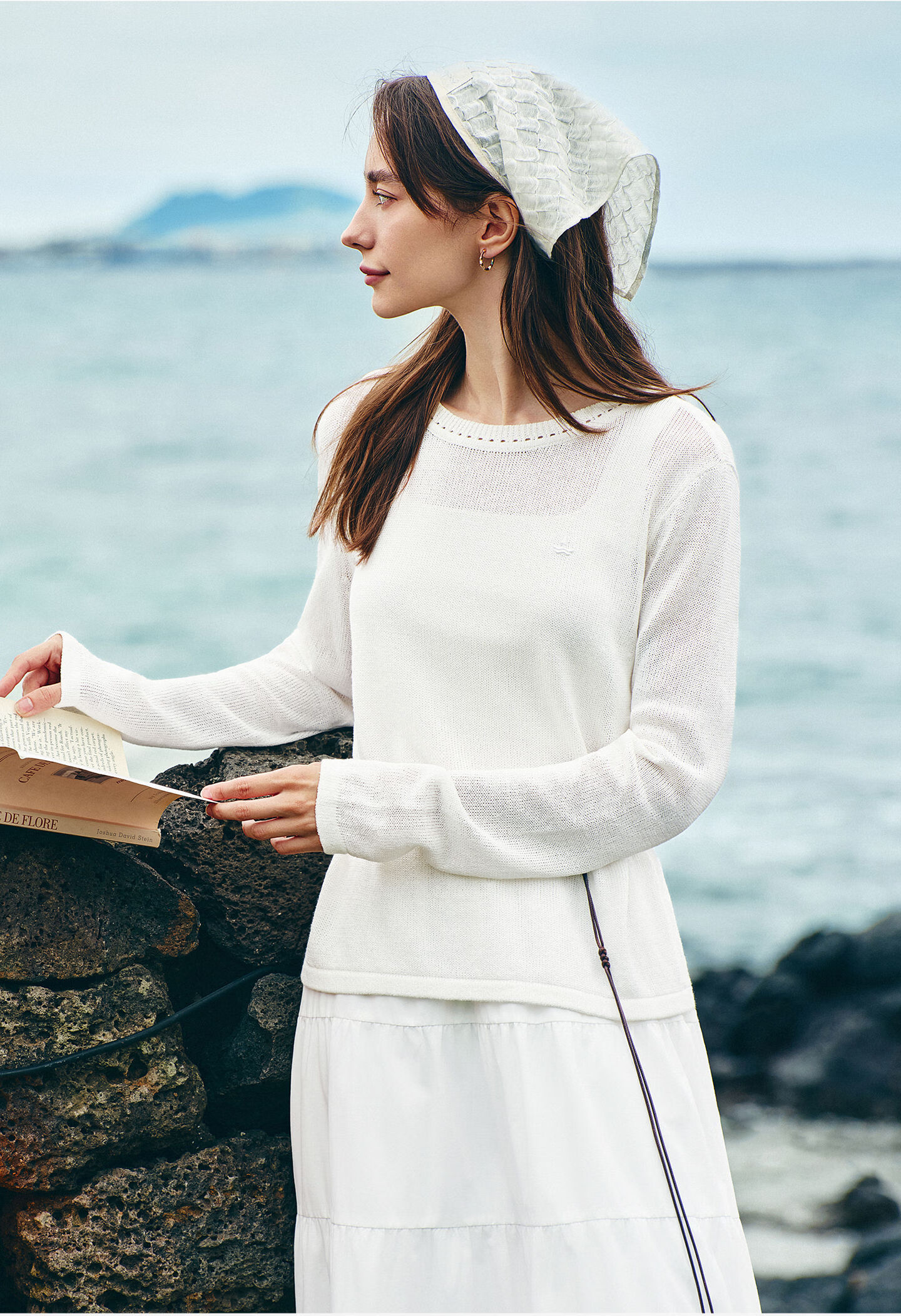 Navigare Fashion Week Same Style Small Sailboat 26 New Women's Lightweight Knit Round Neck Hollow Out Sweater Top 2314006501 5