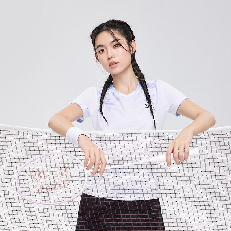 KUMPOO Badminton Short Sleeve Sports Series Quick-Dry Breathable Competition Jersey KW-4207 Women's Light Purple M