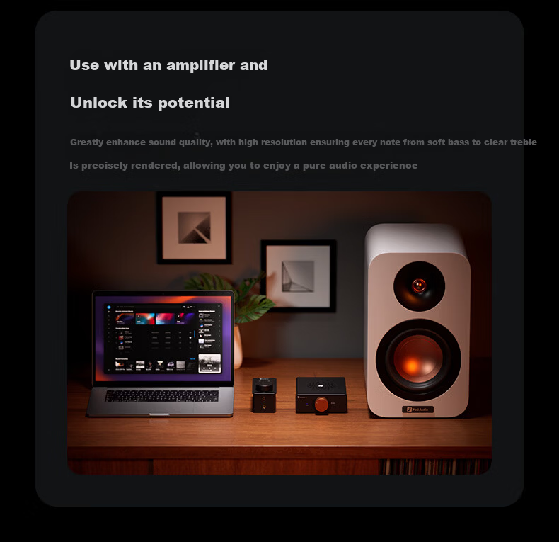 FOSI AUDIO SK02 Desktop Headphone Amplifier and DAC All-in-One High-Fidelity Portable USB Decoder SK02 Orange 13