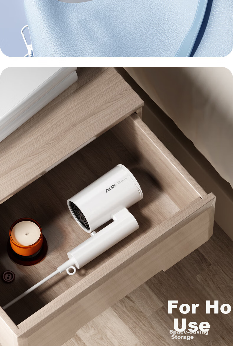 AUX Hair Dryer Home Use Quiet Negative Ion High Power Damage-Free Fast Drying Foldable Portable Hair Dryer for Men and Women Annual Meeting Gift 22