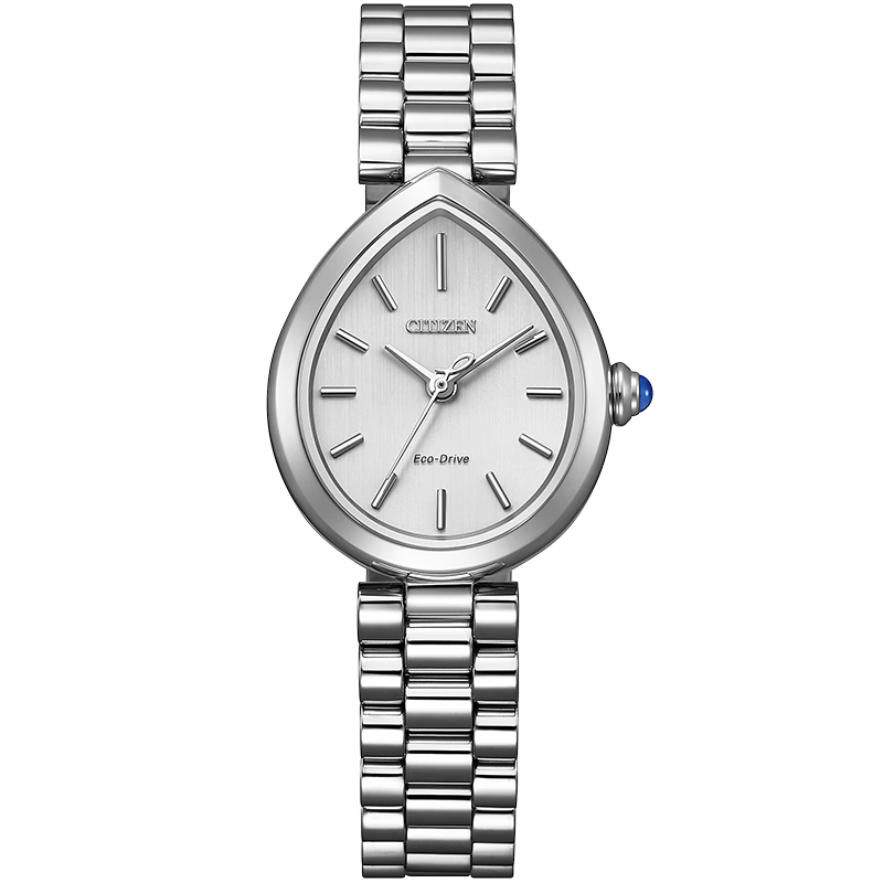 CITIZEN Women's Watch L Series Eco-Drive Water Drop Dial Steel Band Gift for Girlfriend EM1200-55A