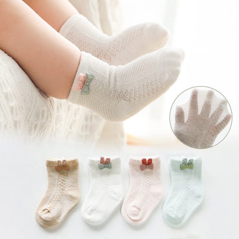 JOYNCLEON Baby Socks Summer Thin Newborn Infant Children's Cute Mid-Calf Cotton Socks Jyf18312