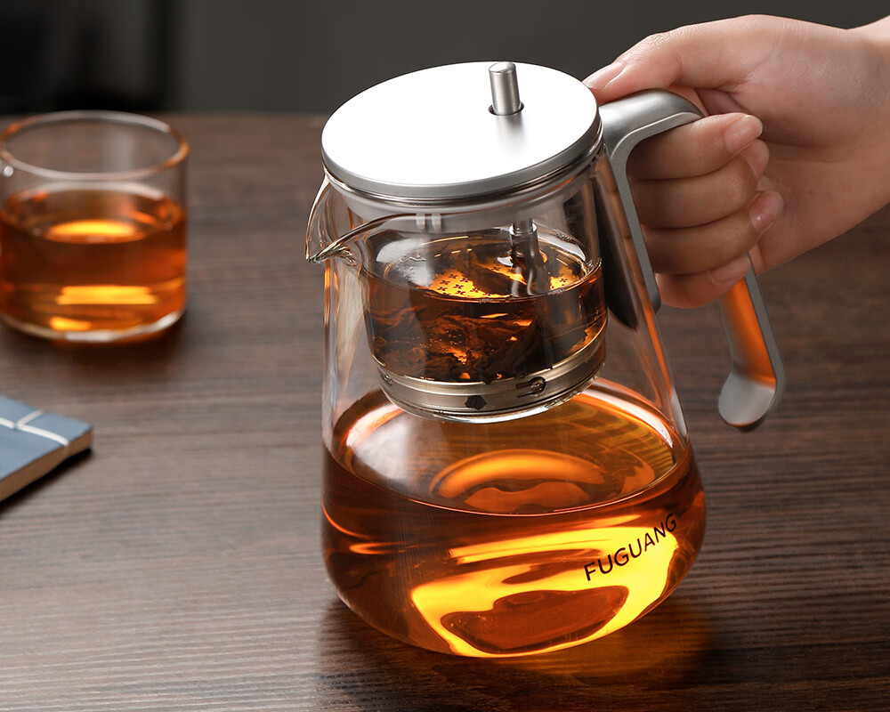 Fuguang Glass Tea Pot with Tea Infuser, Large Capacity Tea Brewing Cup 17
