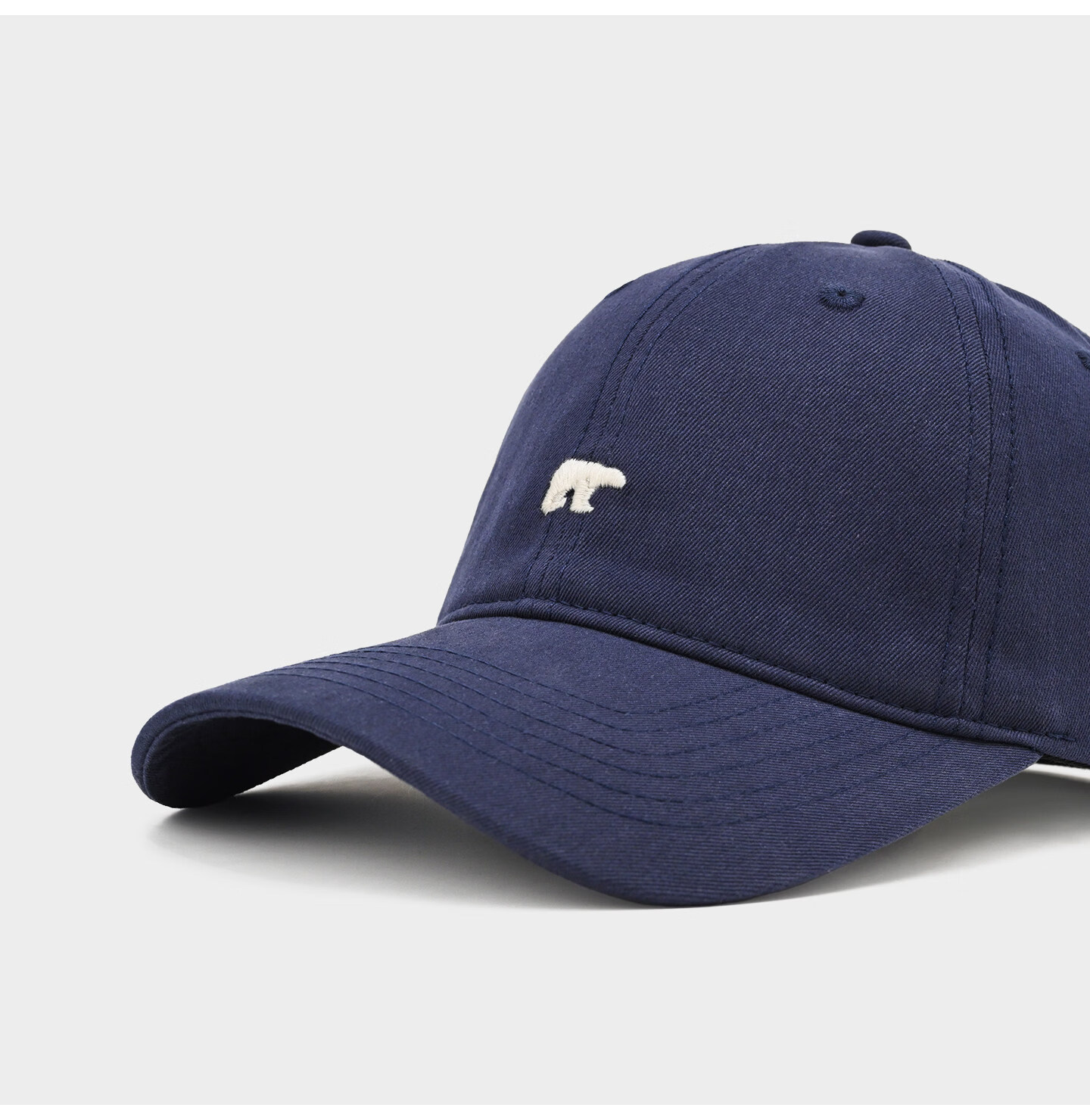 HAOGUAN Baseball Cap Spring Summer New Polar Bear Extra Large Deep Duckbill Hat Women's Wide Brim Slim Face Large Head Men's Cap 12