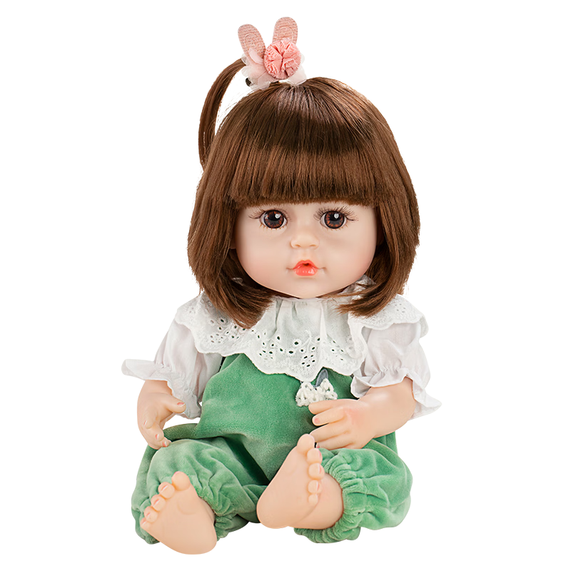 Annagongzhu Realistic Doll, Baby Soft Rubber Toy, Girl Silicone Rebirth Doll, Stuffed Animal, Talking And Washable
