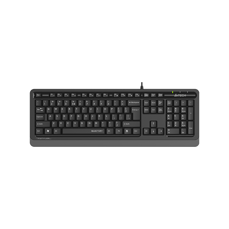 A4TECH FK10Q, 104-Key Wired Keyboard, Thin Film Keyboard with Quiet Sound, Laptop Keyboard for Office Use, Good Typing Feel, Fei Shidai, Quiet Keyboard, Su Kong Hai Color, Wired
