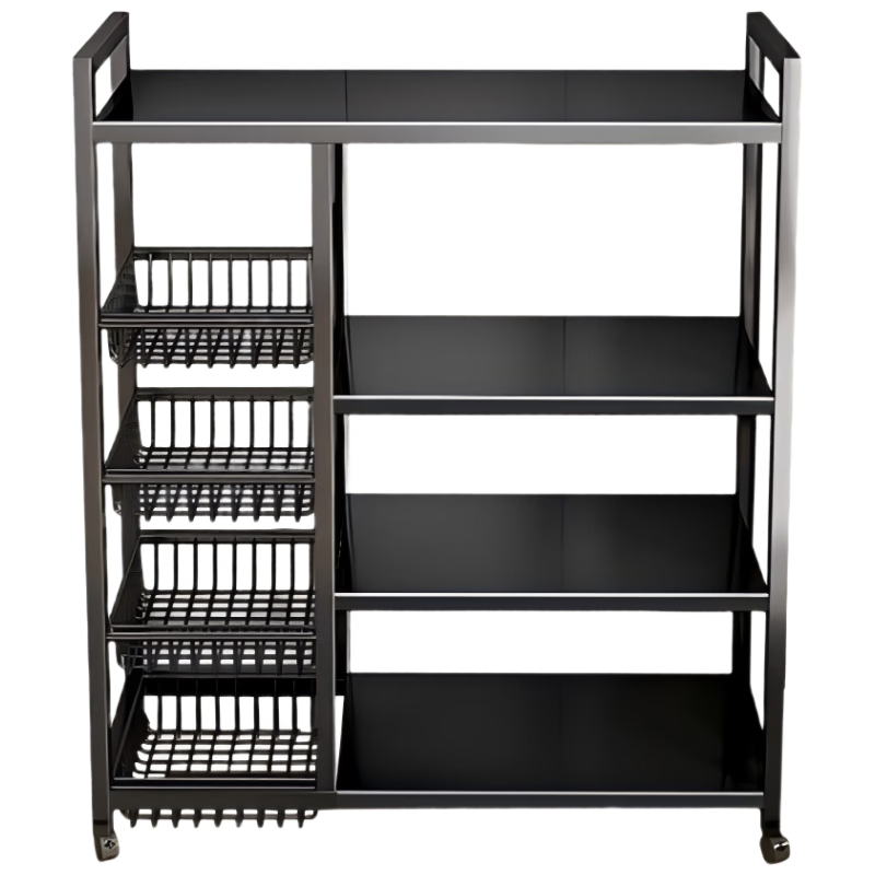 Quanpinwu Kitchen Storage Rack, Floor-Standing Multifunctional Utensil Shelf, Storage Basket for Home Use, Fruit And Vegetable Container, Storage Goods S5590