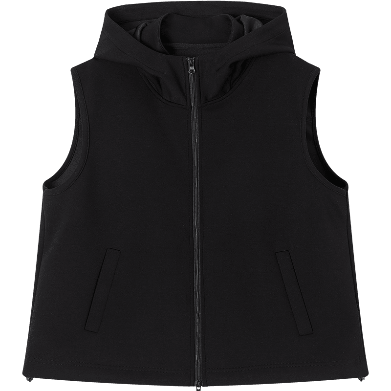 Demana Long-termism Spring Vintage Style Hooded Sleeveless Loose Slimming Concealing Petite Jacket for Women High-end Feel