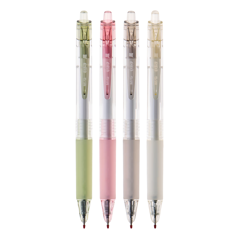 M&G 0.5mm Black Retractable Gel Pen ST Tip Quick-Dry Signature Pen Practical Student Exam Writing Pen Colorful Barrel 12-Pack AGPJ5417A