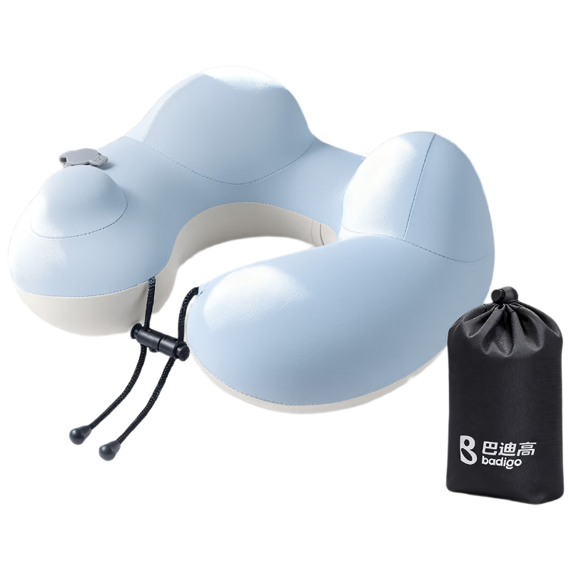 Buddygo Press-Inflatable U-Shaped Travel Neck Pillow Portable Long-Distance Airplane Neck Support Pillow High-Speed Train Second-Class Seat Sleeping Aid
