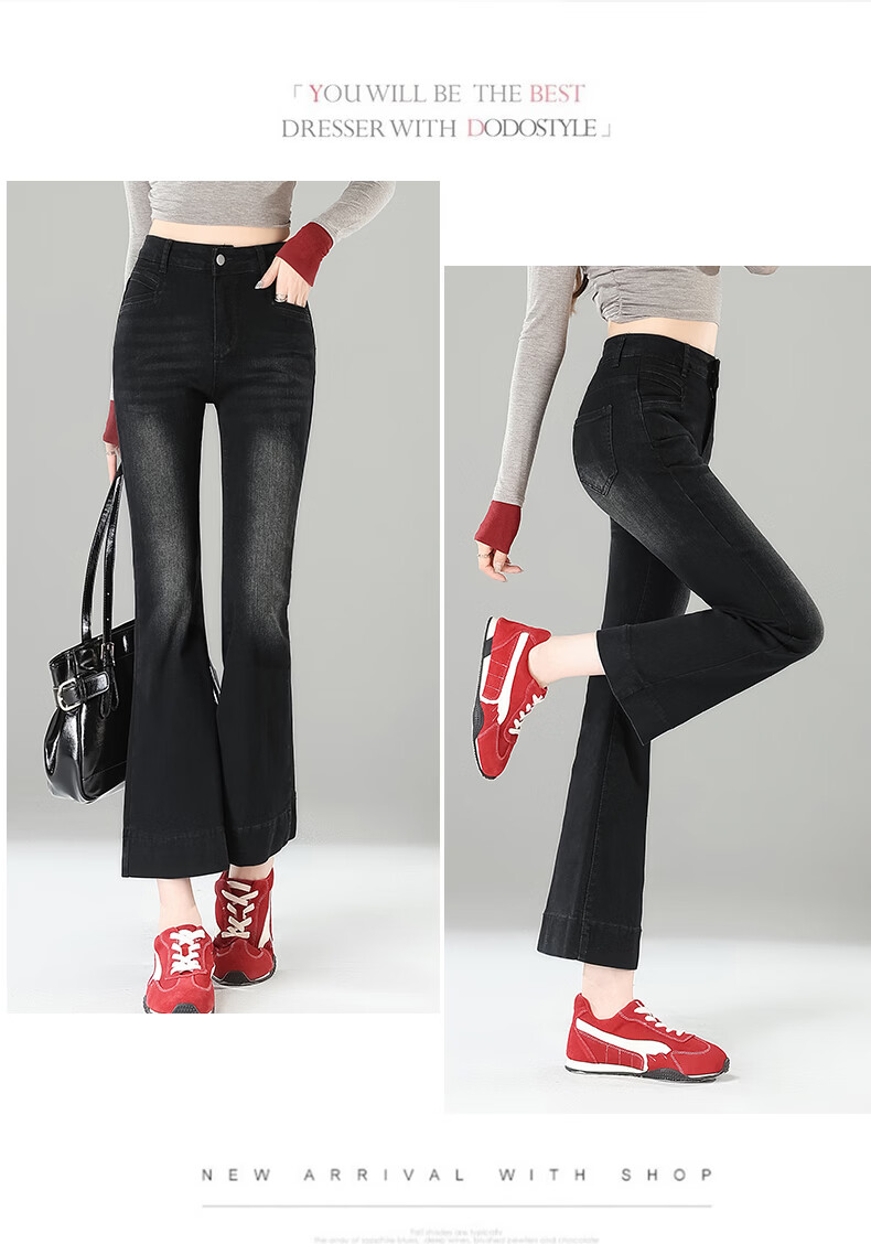 Jeanswest Women's Summer Fashion Trendy Slim Fit High Waist Flared Ankle Pants Cement Gray L 21