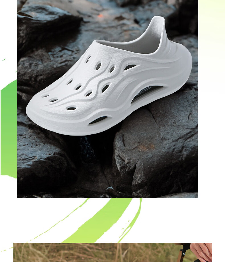 Warrior Official Men's Hollow-out Shoes 2026 Summer Outdoor Sandals Fully Covered Water Shoes Black Size 40 13