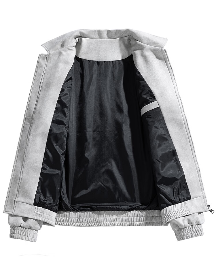 JEEP Men's Jacket Spring Autumn Workwear Casual Windbreaker Turn-down Collar Black 2XL 5