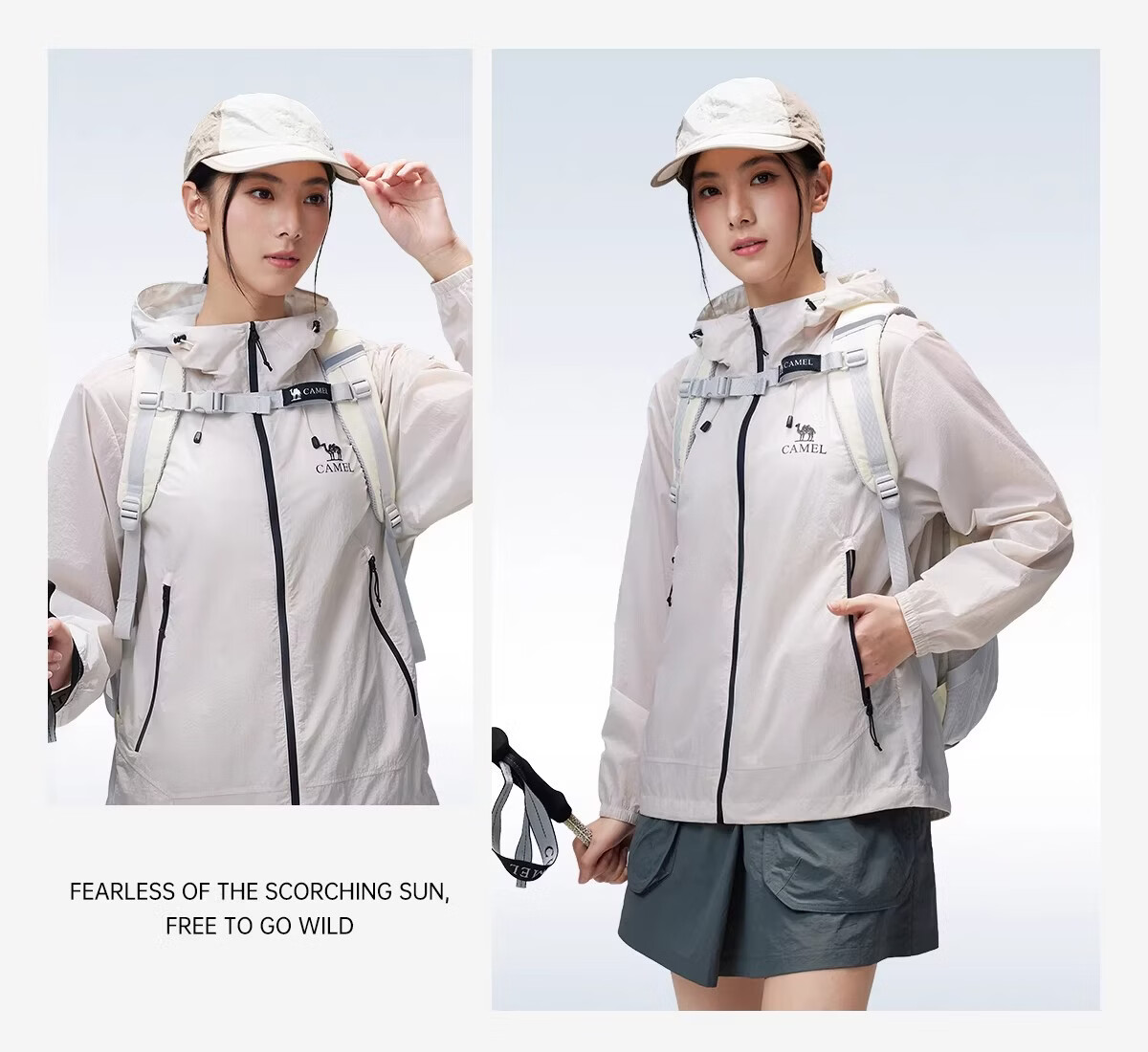 Camel [Wang Junkai Edition] 2026 Spring Summer Unisex Breathable Cooling Windproof Water-Repellent Sports Jacket 35