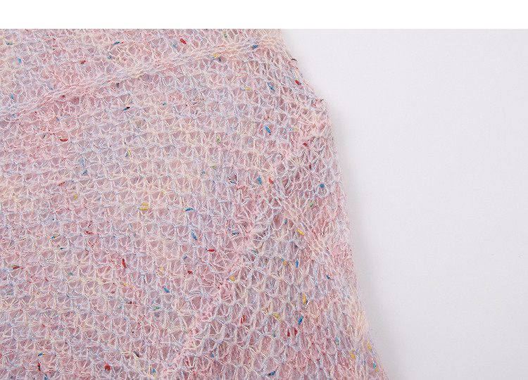 Demana Women's Premium Spring Quilted Lurex Mohair Wool Blend Loose Slim Knit Sweater 12