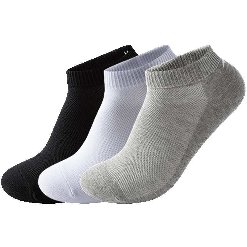 Anta Socks [3 Pairs] Sports Short Socks Comfortable Antibacterial Sweat-Absorbing Breathable Running Basketball Socks Unisex