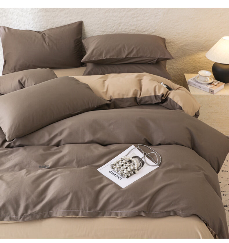 Wuyinliangpin Class A 100% Pure Cotton Duvet Cover 150*200cm Single Bed Student Dormitory Home Use Quilt Cover for 0.9/1.2m Bed 7