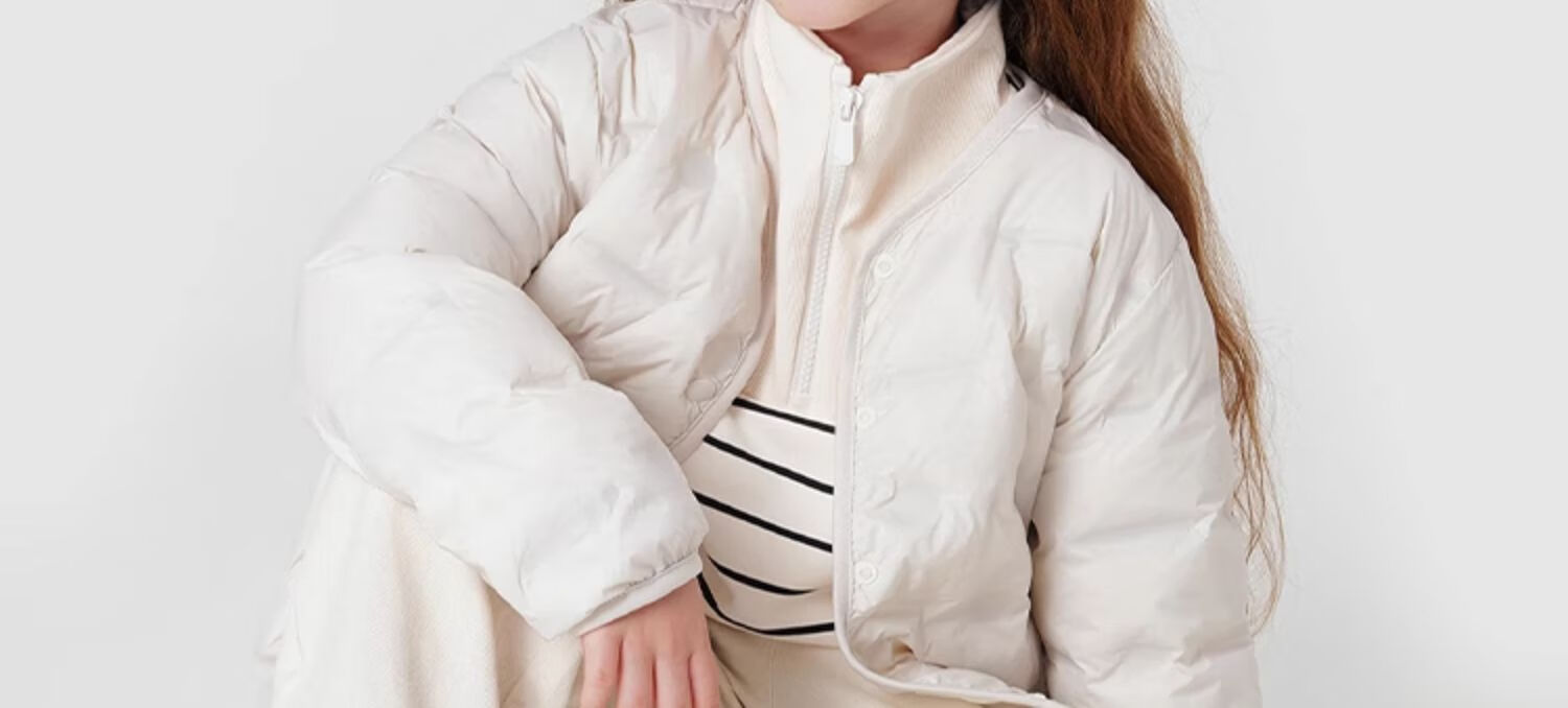 MARC&JANIE Kids Ultra-Light Warm Down Jacket Autumn Winter School Uniform 551012 13