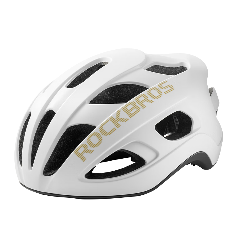 Rockbros Integrated Bicycle Helmet Cycling Helmet Mountain Road Bike Safety Helmet Unisex White Matte - L