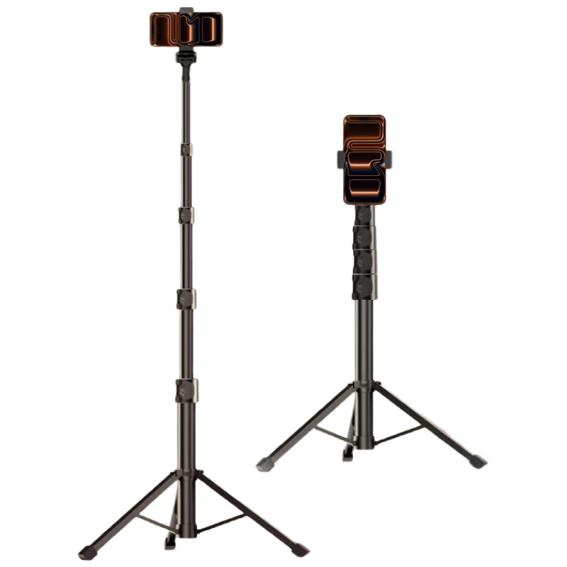 Kewo [Upgraded 1.8m + Bluetooth Remote] Mobile Phone Stand Floor Live Streaming Tripod Selfie Stick Multifunctional Video Recording Outdoor Vertical Overhead Telescopic Aluminum Alloy