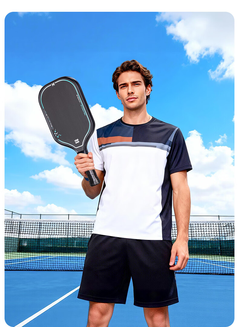 40,000 KM Pickleball Paddle Set T300 Carbon Fiber Single Paddle PP Honeycomb Core Durable Professional Tournament Grade Shooter 5