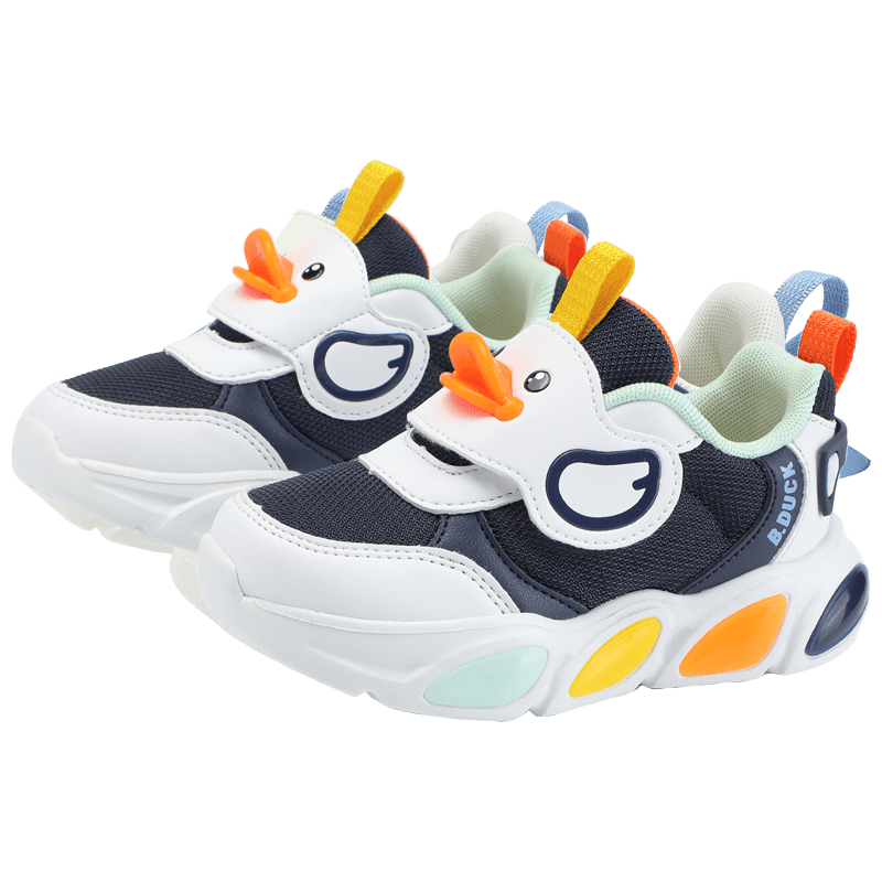 B.Duck Kids Yellow Duck Children's Shoes Boys Sports Shoes Summer Girls Single Mesh Light-Up Breathable Running Shoes