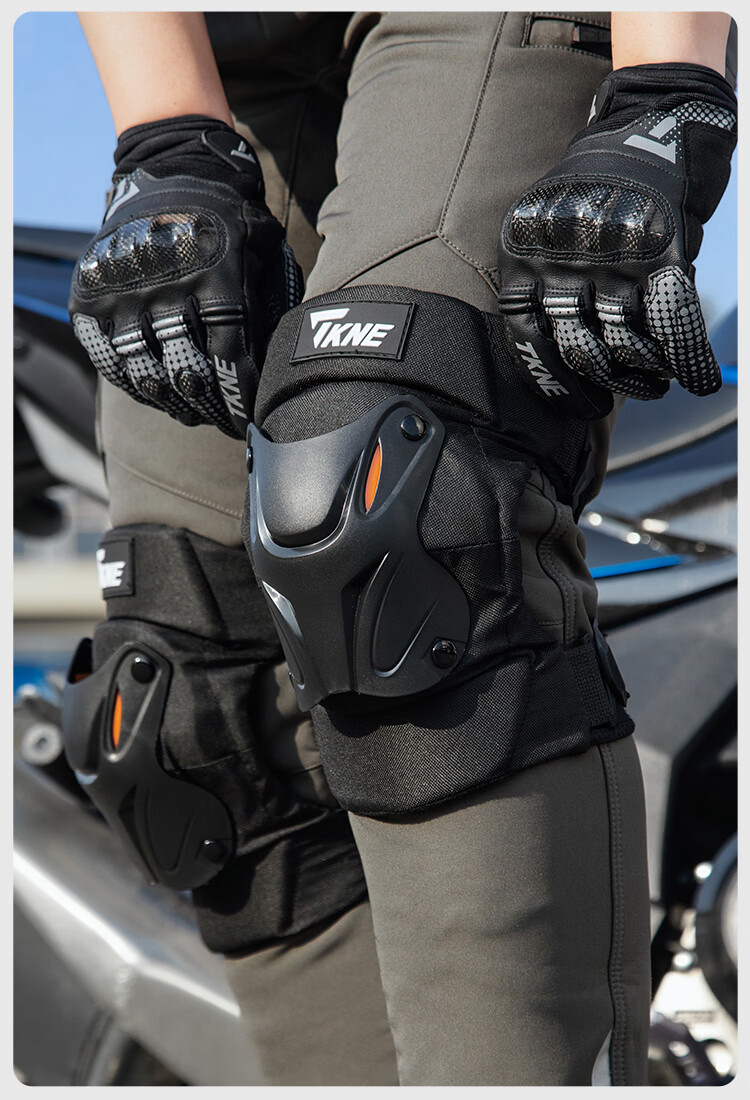 TKNE Motorcycle Knee and Elbow Guards Electric Vehicle Protective Gear Four-Season Windproof Riding Anti-Fall Leg Guards Knee Pads Two-Piece Set 13